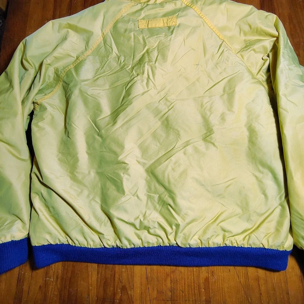 OshKosh B'Gosh Kids Yellow Blue Fleece‎ Lined Zip Up Jacket Coat L
